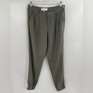 Women’s Joie 100% silk green ankle joggers size 2